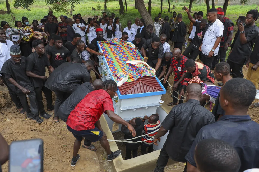 Ghana's custom coffins honor lives with vivid art